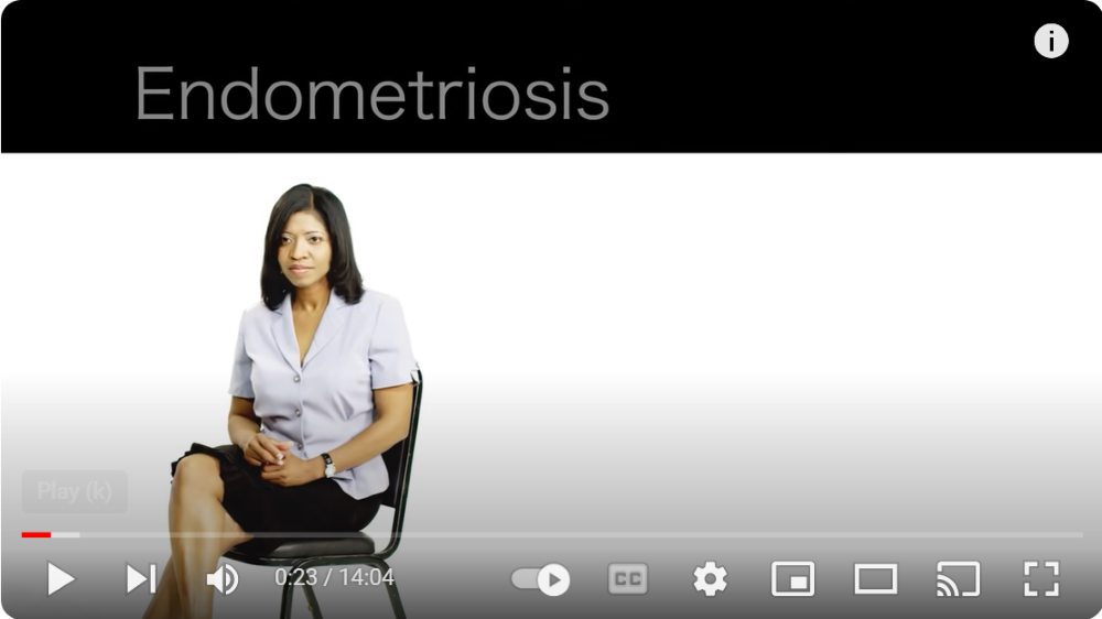 Woman with endometriosis